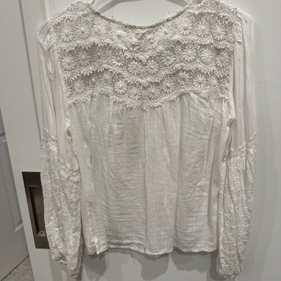 NEW LOVESHACKFANCY Lillith blouse in true white- xs - Picture 6 of 7